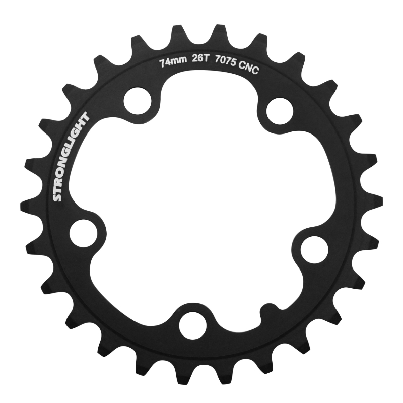 Plateau route Stronglight 5BRA 26 DTS triple noir alu 7075 9-10V d.74