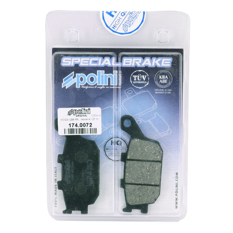 Plaquette de frein Polini pour honda 250 forza 2001+, 250 jazz, 250 reflex (l 86MM - h 40MM - p 9MM) (174.0072) (original) - vue 3