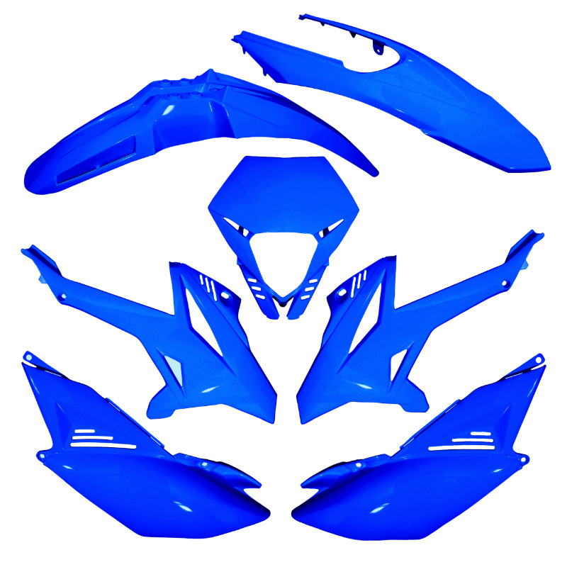 Carrosserie-carenage 50 à boîte adaptable Beta 50 RR 2011-2020 bleu brillant kit 7 pièces P2R