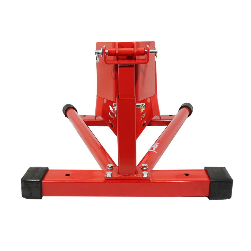 Bloque-cale-étau de roue moto P2R avant auto-bloquant réglable compatible roue 16 à 21" acier rouge - vue 7