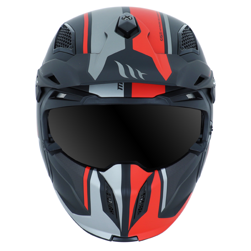 Casque MT Helmets Streetfighter SV Twin noir-rouge mat S avec écran transformable et mentonnière amovible - vue 5