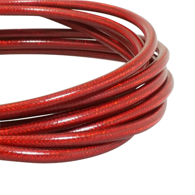 Durite de frein à disque Brakco type aviation universelle renforcée rouge 3M - vue 2