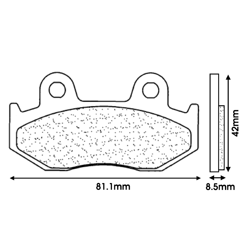 Plaquette de frein CL Brakes Honda 125 SH 2002-2008 avant (1 jeu de 2 plaquettes) - vue 2
