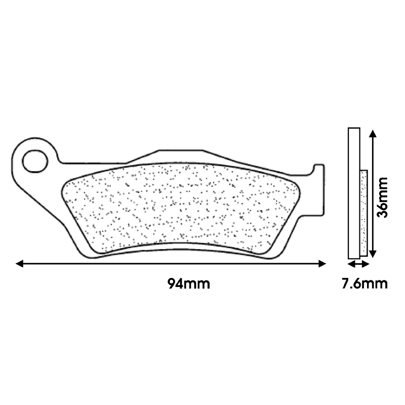 Plaquette de frein CL Brakes Yamaha 125 Majesty AV / MBK 125 Skyliner AV / Piaggio 500 X9 Evolution 2003+ AV / Suzuki 125 Burgman 2002-2006 AV (jeu de 2) - vue 2