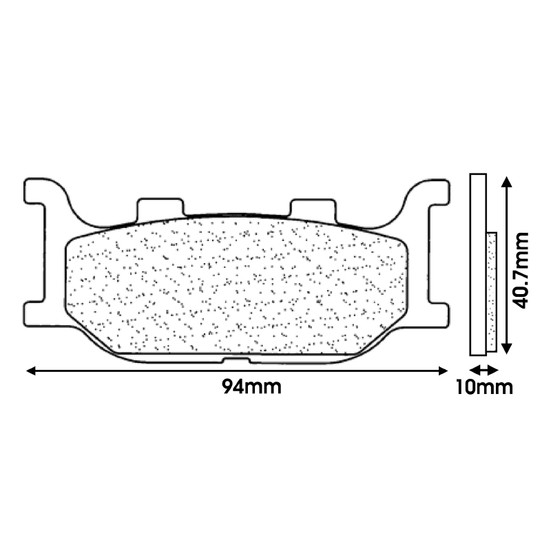 Plaquette de frein CL BRAKES pour Yamaha MT-03 660, TMAX 500, FZ6 R 600, Majesty 400 (jeu de 2) - vue 2