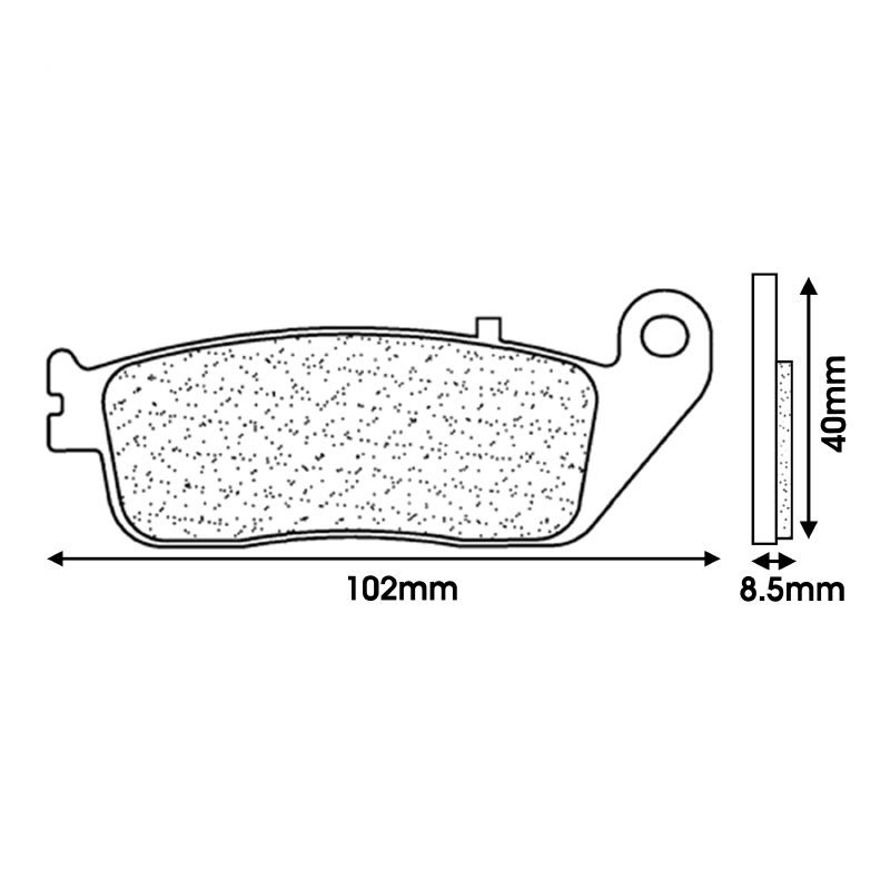 Plaquettes de frein CL Brakes Peugeot 400-500 Satelis 2007-2010 Suzuki 650 Burgman 2003-2009 avant (3065 MSC) - vue 2