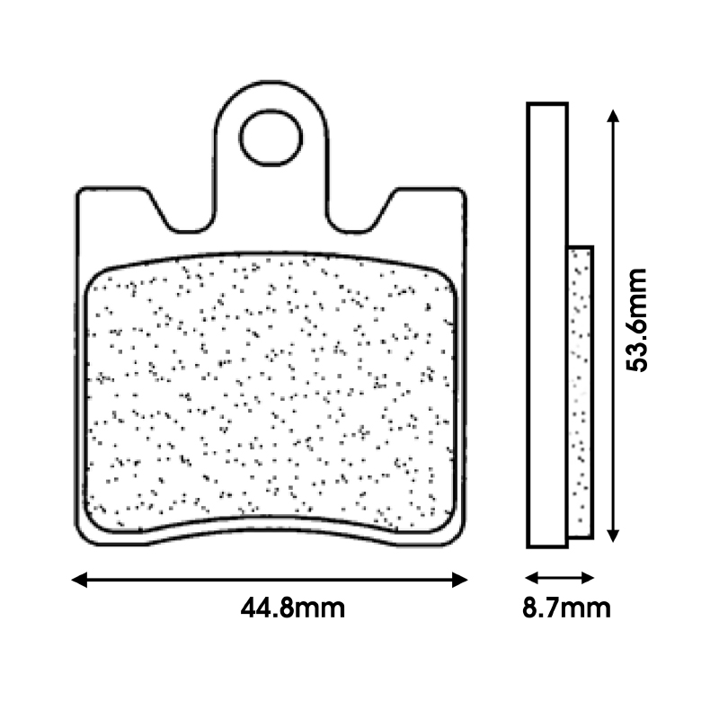 Plaquettes de frein CL Brakes Daelim 125 S2, S3 2007+ et Suzuki Burgman 250-400 1998-2006 avant - vue 2