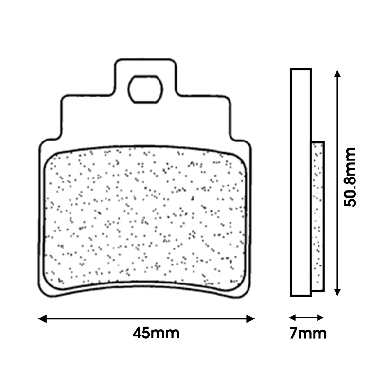 Plaquette de frein CL Brakes pour SYM 125 GTS Evo 2010-2014 AV, 250 Joymax AV, 300 Joymax AV, Kymco 250 Grand Dink AV (1 jeu de 2 plaquettes) - 3070 MSC - vue 2
