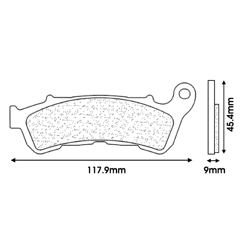 Plaquettes de frein CL Brakes Honda 125 SH 2009+ avant - 125 Silver Wing 2007+ avant - 300 SH 2007+ avant - 700 Integra 2012+ avant - Suzuki 125 Burgman 2007+ avant (jeu de 2) - vue 2