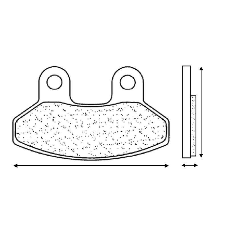 Plaquette de frein CL Brakes pour SYM 50 Joyride 2002+ avant (1 jeu de 2 plaquettes) 3067SC - vue 2