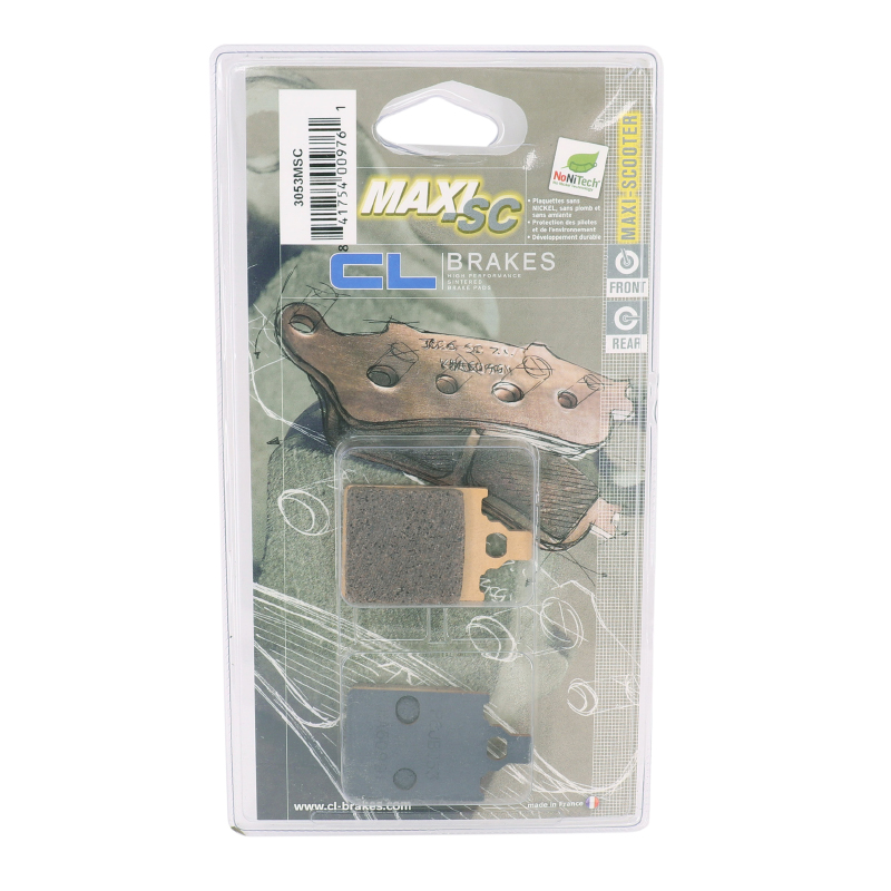 Plaquette de frein CL Brakes Piaggio 125 Vespa PX 1999+ et 125 Skipper 1993-1995 avant (jeu de 2) - vue 3