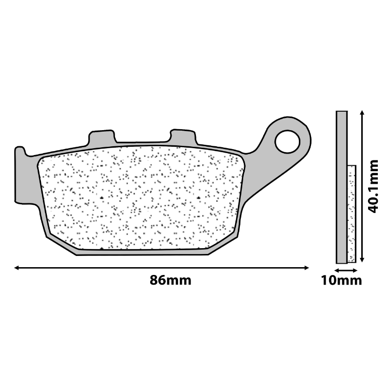 Plaquette de frein CL Brakes Honda 125 Panthéon 2003+ AR, 250 Foresight 2000+ AR, 750 X-ADV 2017+ AR (1 jeu de 2 plaquettes) - vue 2