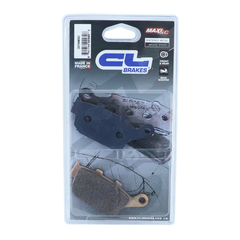 Plaquette de frein CL Brakes Honda 125 Panthéon 2003+ AR, 250 Foresight 2000+ AR, 750 X-ADV 2017+ AR (1 jeu de 2 plaquettes) - vue 3