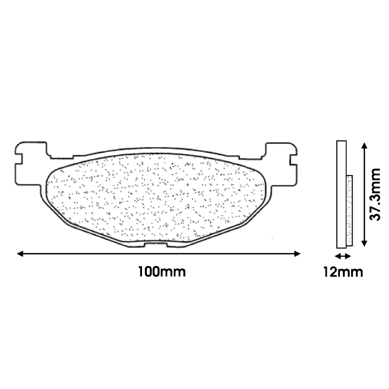 Plaquette de frein CL Brakes pour Yamaha 500 TMAX 2004-2011 et 400 Majesty 2004+ arrière - vue 2