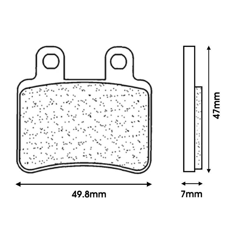 Plaquettes de frein CL Brakes pour Peugeot 125 Satelis 2006-2009 / 125 Elyseo / Elystar 2003+ / 125-250 Geopolis 2006+ (jeu de 2) - vue 2