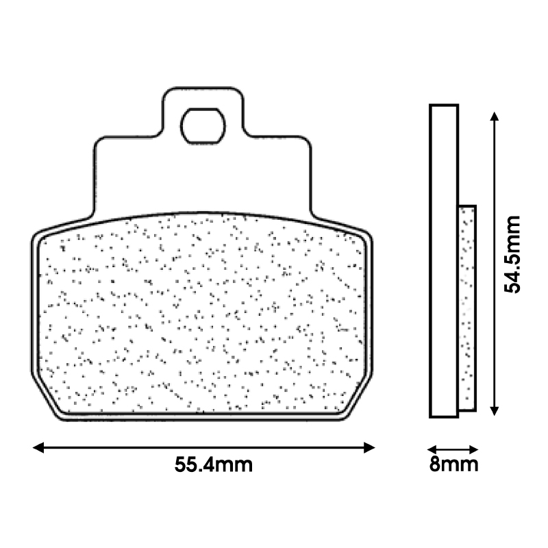 Plaquettes de frein CL Brakes arrière Piaggio MP3 125-250 (2006+), X8 125-250 (2005+), X9 Evolution 125-250 (2005+), Beverly 500 (2006+) - 3084 MSC - vue 2