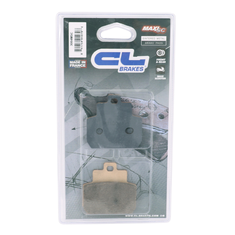 Plaquettes de frein CL Brakes arrière Piaggio MP3 125-250 (2006+), X8 125-250 (2005+), X9 Evolution 125-250 (2005+), Beverly 500 (2006+) - 3084 MSC - vue 3