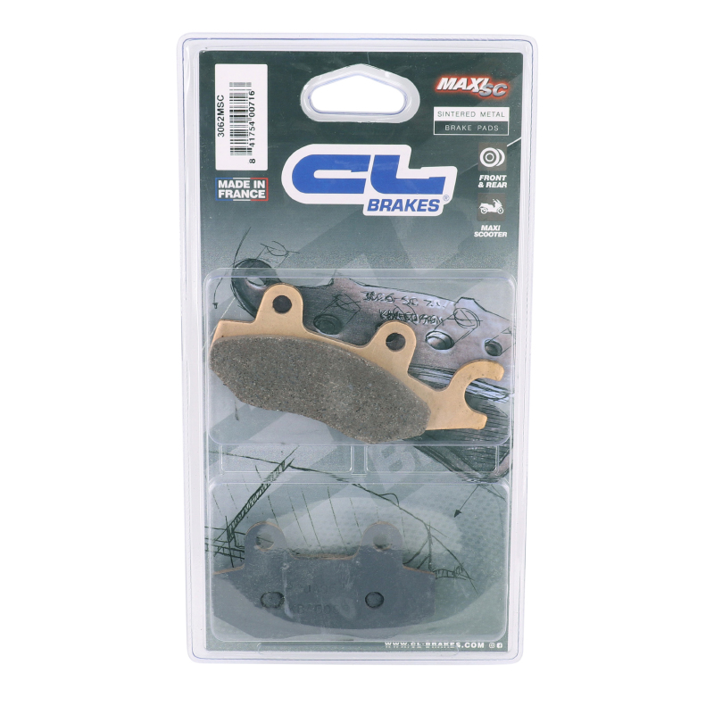 Plaquettes de frein CL Brakes pour Kymco 125 Dink 1996+ Av-Ar, Grand Dink 2002+ Av-Ar, B&W 1999+ Av-Ar, Movie 1999+ Av, 250 B&W 2001+ Av-Ar, People 2003+ Av (3062 MSC) - vue 3