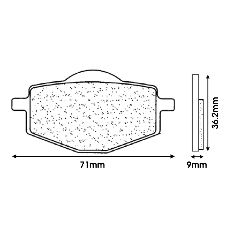 Plaquette de frein CL Brakes pour MBK 50 X-Power 1998-2003 et Yamaha 50 TZR 1989-1997 arrière (jeu de 2) - vue 2