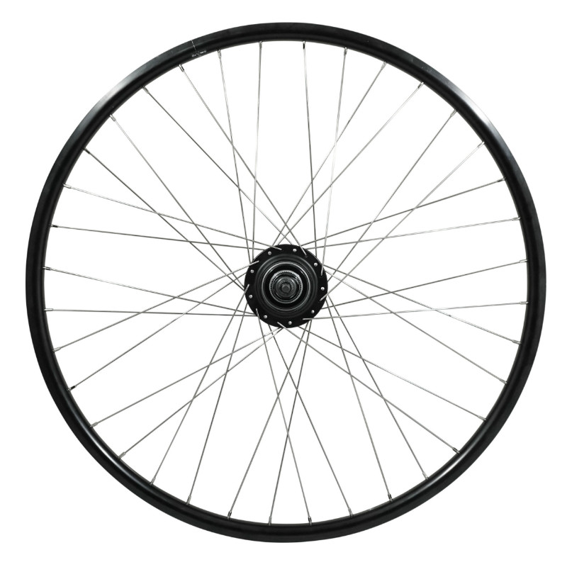 Roue VTC 700 x 35 - 28" ER20 arriere noir double paroi moyeu nexus 7V disque centerlock 36 rayons inox(sg-c3001-7d) jante 622-19 - vue 2