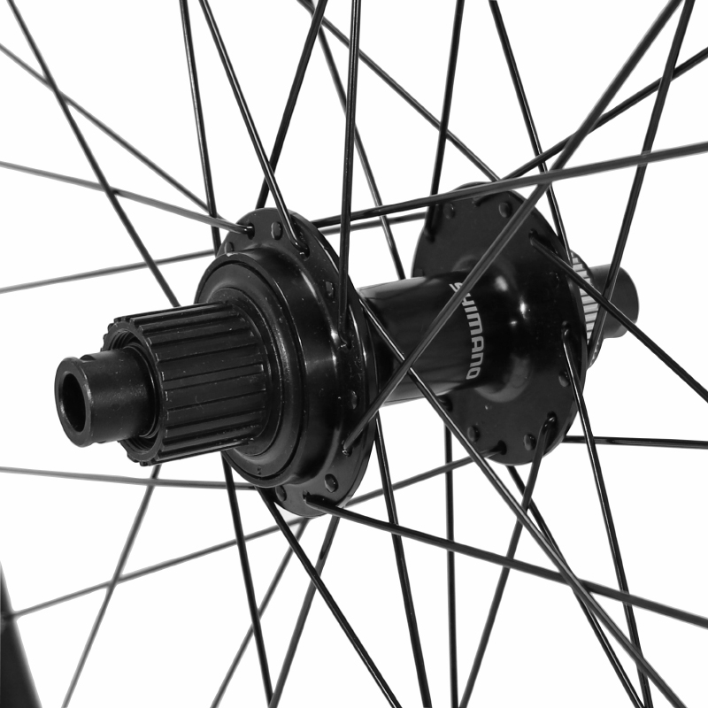 Roue VTT disque 29" Klixx Boost tubeless ready arrière noir moyeu Centerlock Shimano MT510 12V microspline axe traversant 12-148 - jante 23C 32 rayons all mountain - vue 3