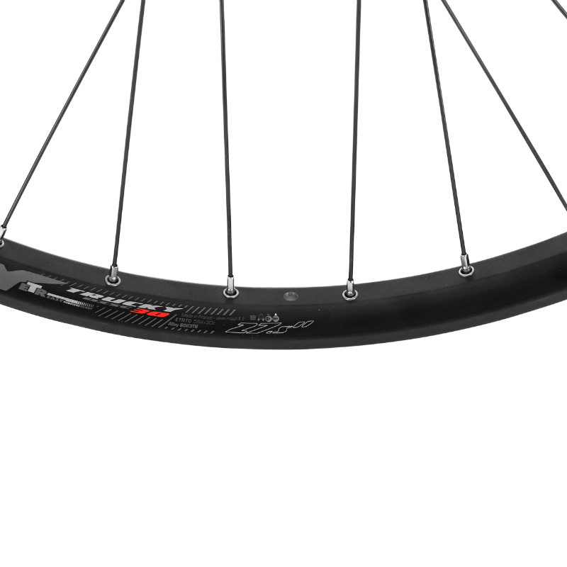 Roue VTT 27,5" Velox Trucky 30 Tubeless Ready arrière Centerlock noir moyeu Shimano TC500 cassette Microspline 12V axe traversant 12-142 jante 30C 32 rayons - vue 3
