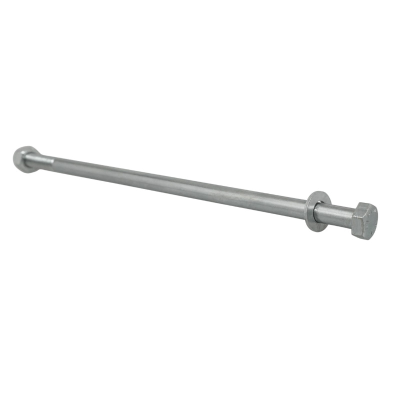 Axe amortisseur-suspension cyclo adaptable MBK 51 diamètre 8 mm longueur 205 mm avec rondelle et écrou nilstop - vue 2