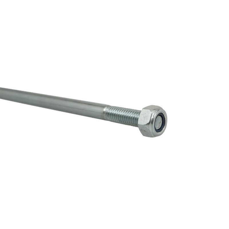 Axe amortisseur-suspension cyclo adaptable MBK 51 diamètre 8 mm longueur 205 mm avec rondelle et écrou nilstop - vue 3