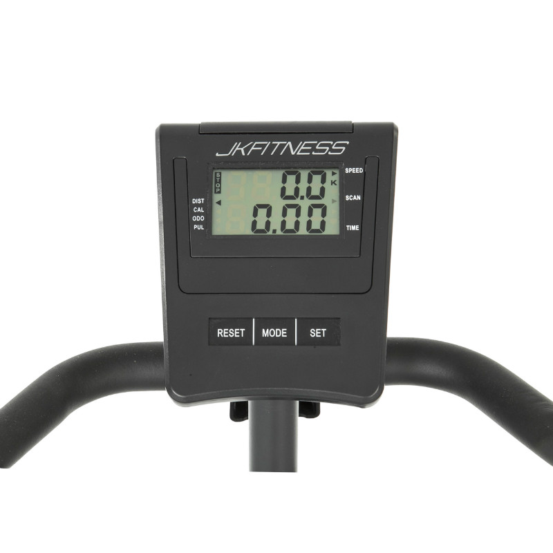 Velo fitness JK bike JK217 magnetique 8 niveaux de resistance volant 6KG (compteur calories-vitesse-distance partielle et totale-pulsation) (poids maxi pour l'individu 100KG) sante - appartement - vue 3