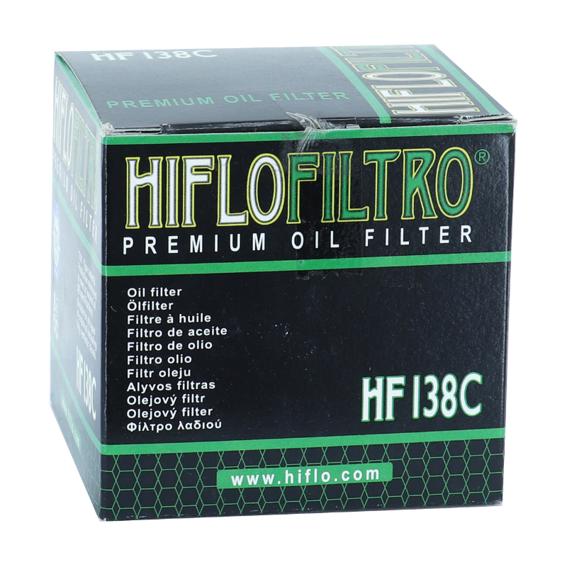 Filtre à huile Hiflofiltro HF138C adaptable Suzuki Bandit 650 SV 750 GSX-R 1000 Hayabusa 1300 Intruder 1500 Aprilia RS 660 RSV4 - vue 3