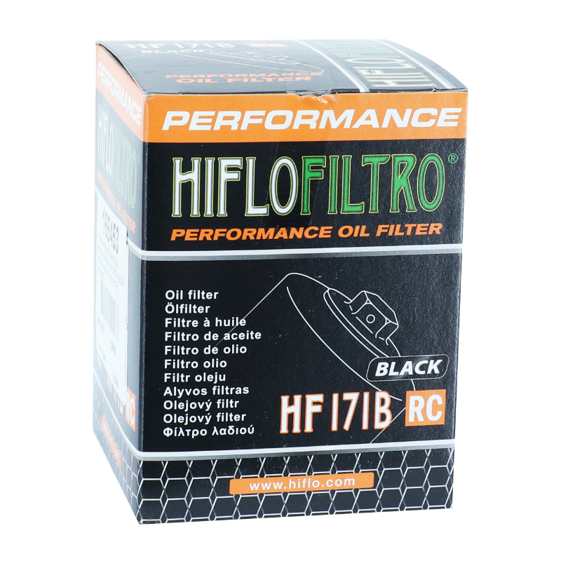 Filtre a huile moto adaptable harley- davidson 1450 electra glide 2007+2015 (OEM: 63731-99 - 63731-99A - 63798-99) racing -Hiflofiltro HF171BRC - vue 3