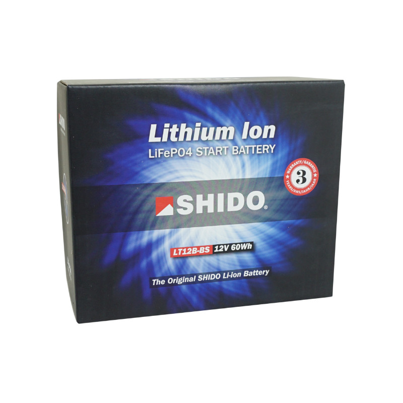 Batterie 12V 5 ah LT12B-BS Shido lithium ion prete a l'emploi (lg150xl65xh130) - vue 2