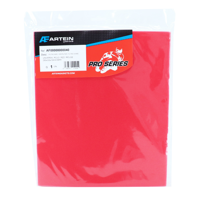 Mousse filtre à air Artein universel rouge 280x330x10mm (60 ppi) à découper - vue 3