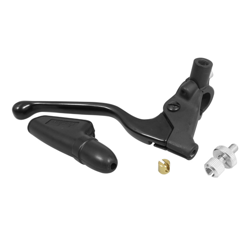 Poignée de frein moto off-road Domino alu noir droit avec cache-poussière - vue 4