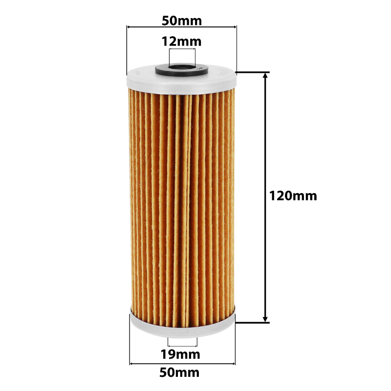 Filtre à huile moto adaptable Ural 650, 750 Sportsman 2010-2013, 750 Tourist 2012-2013, 750 Patrol 2010-2013 (50x120 mm) HF895 - vue 2