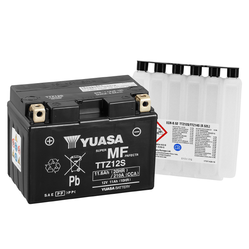 Batterie 12V 11 ah TTZ12S Yuasa MF sans entretien livree avec pack acide (lg150xl87xh110mm) - vue 2