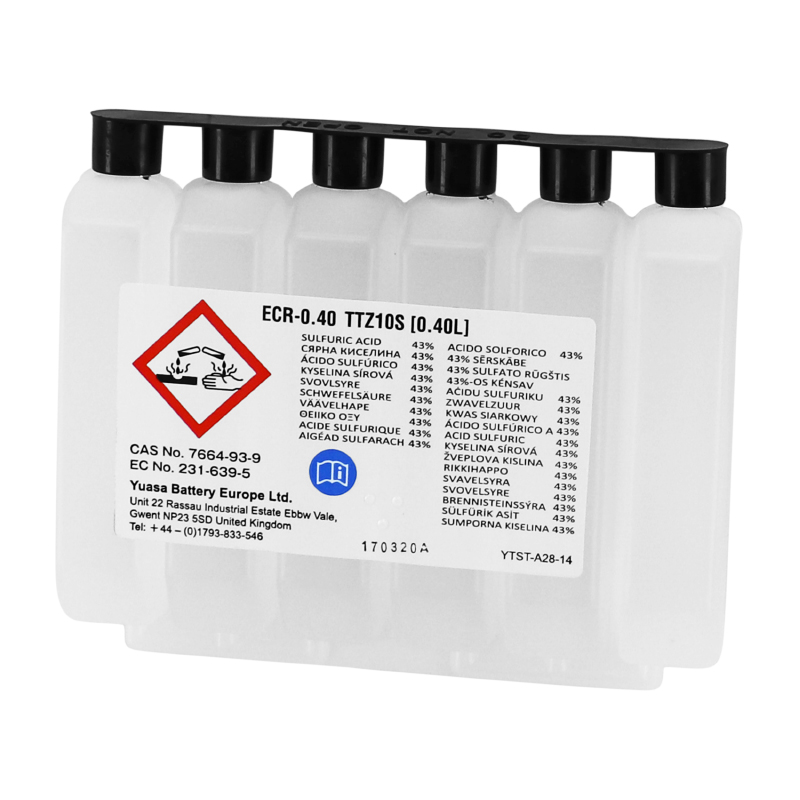 Batterie 12V 8,6 ah TTZ10S Yuasa MF sans entretien livree avec pack acide (lg150xl87xh93mm) - vue 3