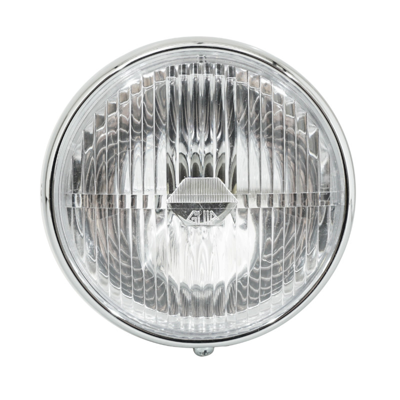 Phare-projecteur cyclo avant chrome avec interrupteur diam 140 mm BA20D universel Sélection P2R - vue 2