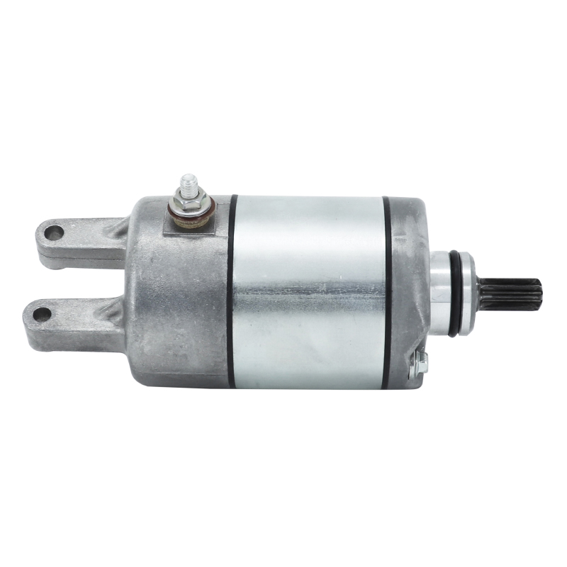Demarreur maxiscooter adaptable aprilia 250-300 leonardo - benelli 250 velvet - MBK 250 skyliner, 300 kilibre - yamaha 250-400 majesty, 250 xcity, 250-400 XMAX (12V-0,65KW - 9 DTS) -selection P2R - vue 2