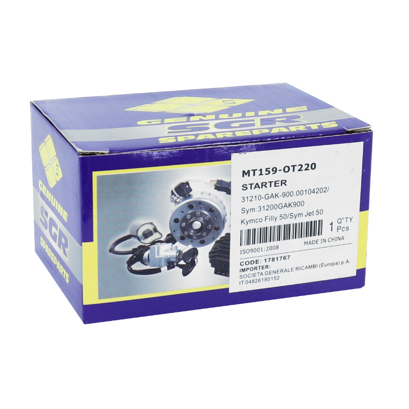 Démarreur SGR adaptable Kymco 50 People S 2T, Heroism, Yup E2, Maxxer, Dink, Top Boy, B&W E2, Vitality 2T E2 - Sym 50 Jet, Superfancy, Jet Euro X, Sport X 2T (12V) - vue 4