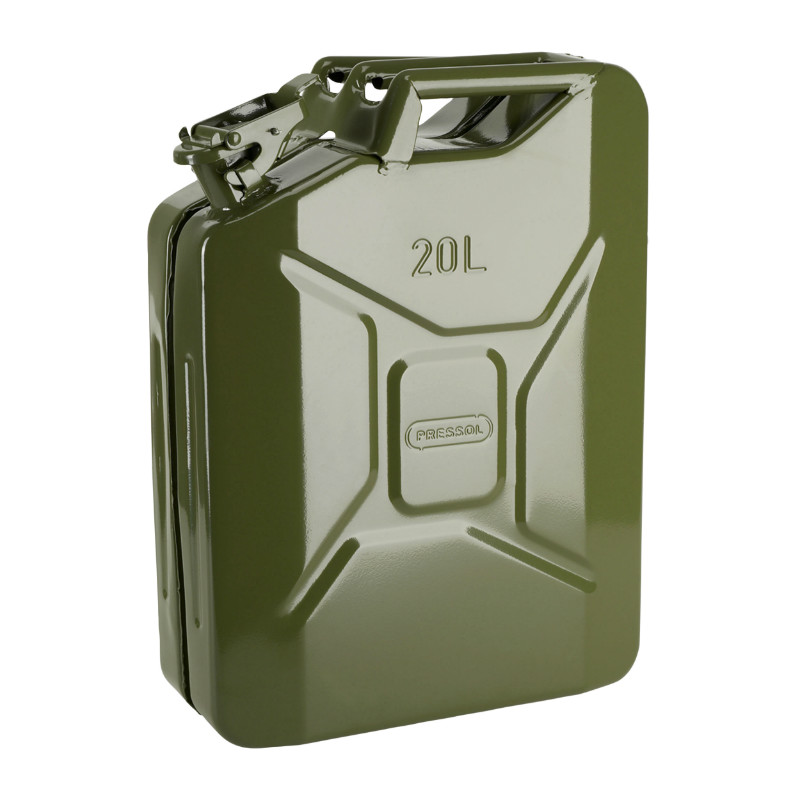 Bidon essence Pressol 20L métal type US vert homologué TÜV-EN