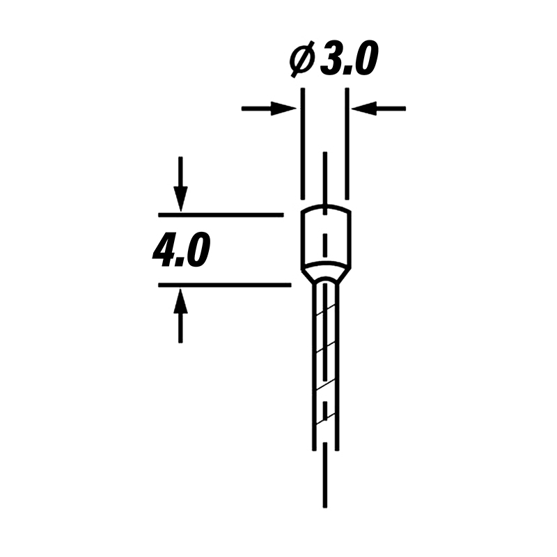 Cable de gaz cyclo Velox g.4 pour mbk-ciao boule 3X4MM diam 12-10 LG 1,20M (12 fils) (boite de 25) - vue 2