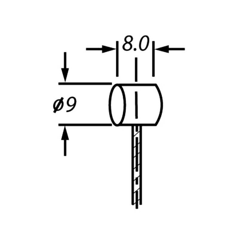 Câble d'embrayage Velox G.9 boule 8x9 mm diam 20-10 LG 2,50 m (19 fils) - Boîte de 10 - vue 2