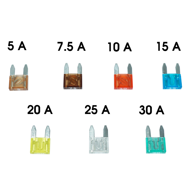 Fusible plat enfichable miniature 5-7,5-10-15-20-25-30A assortiment sachet de 10 FLOSSER - vue 2
