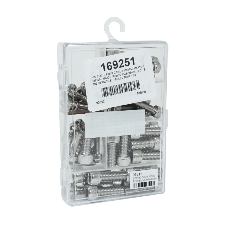 VIS CHC 6 PANS CREUX M5 x 15 mm - M5 x 20 mm - M6 x20 mm - M6 x 25mm - M8 x 20mm - M8 x 25mm (BOITE DE 60 PIECES) -SELECTION P2R - vue 3