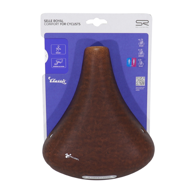 Selle Royal City Ondina rétro-vintage avec gel et ressort, coloris marron 253x214mm - vue 6