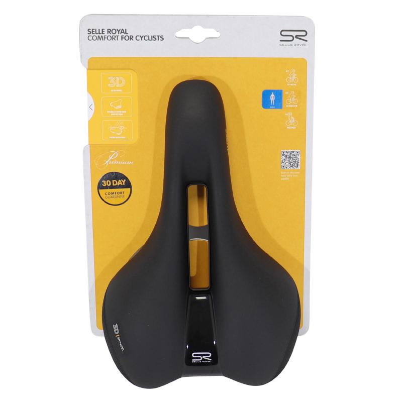 Selle Royal Ellipse Trekking avec trou central modéré noir 276X180MM 474G - vue 7