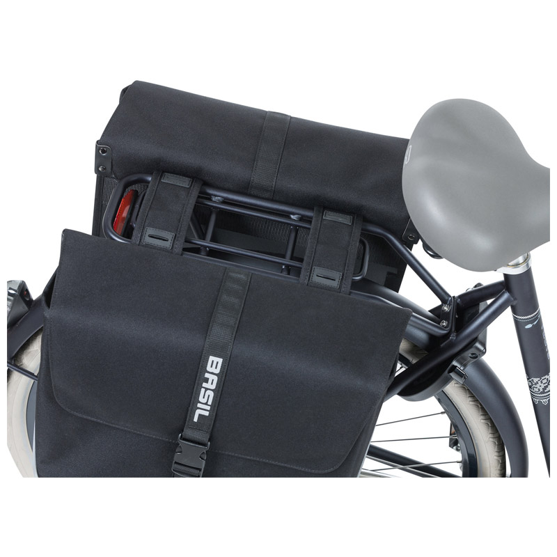 Sacoche arriere velo double Basil forte 35L noir (41X15X43CM) universel pour VTC et vae - vue 5