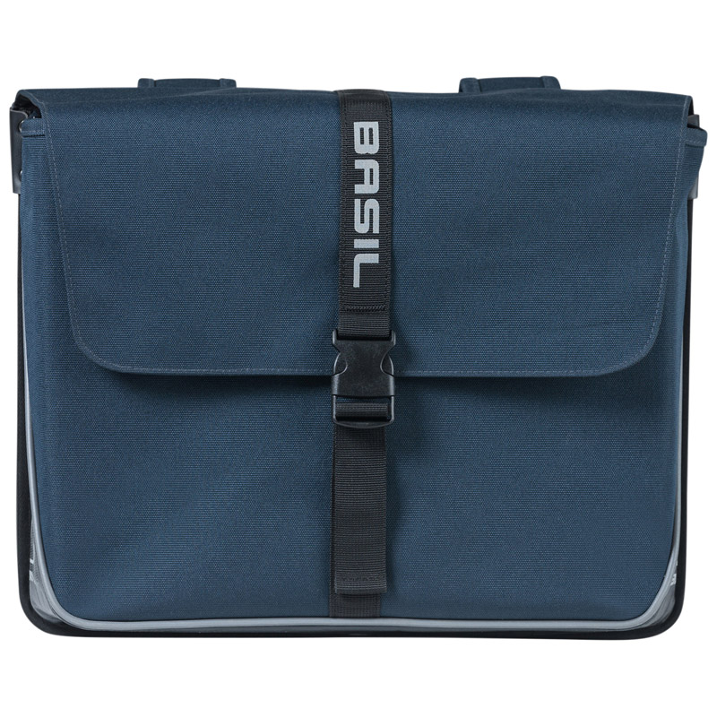 Sacoche arrière vélo double Basil Forte 35L bleu marine (41x15x43cm) universel pour VTC et VAE - vue 2