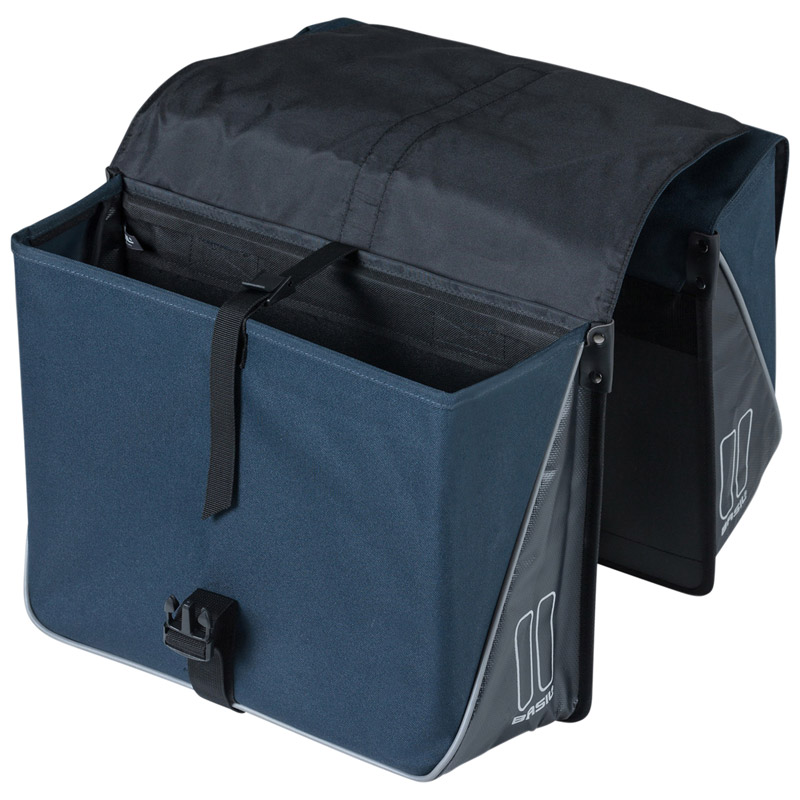Sacoche arrière vélo double Basil Forte 35L bleu marine (41x15x43cm) universel pour VTC et VAE - vue 3